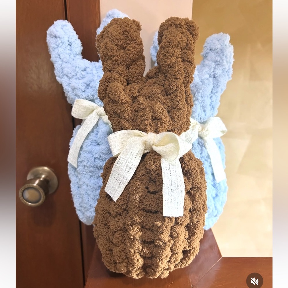 Hand-Knit Easter Bunnies